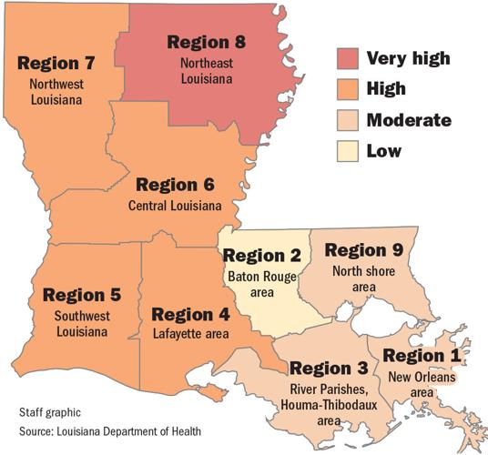 Louisiana flu, COVID cases remain high Coronavirus