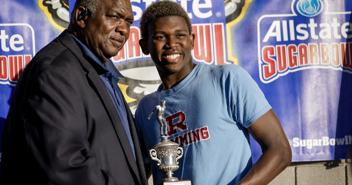 He learned to swim so his grandfather would let him go fishing. Now ...