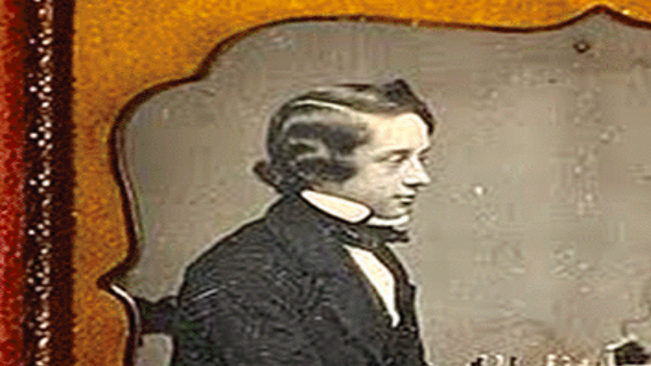 American chess player Paul Morphy (1837-1884) playing blind eight