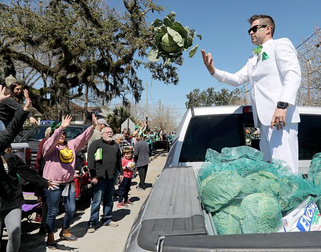 CABBAGE ROLL Produce on parade in Slidell for St. Patrick's Day St