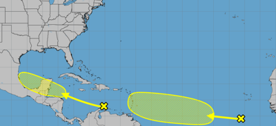 tropical disturbance in atlantic, gulf