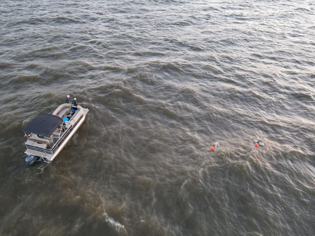 Watch Olympic swimmer, 3 triathletes swim across Lake Pontchartrain as