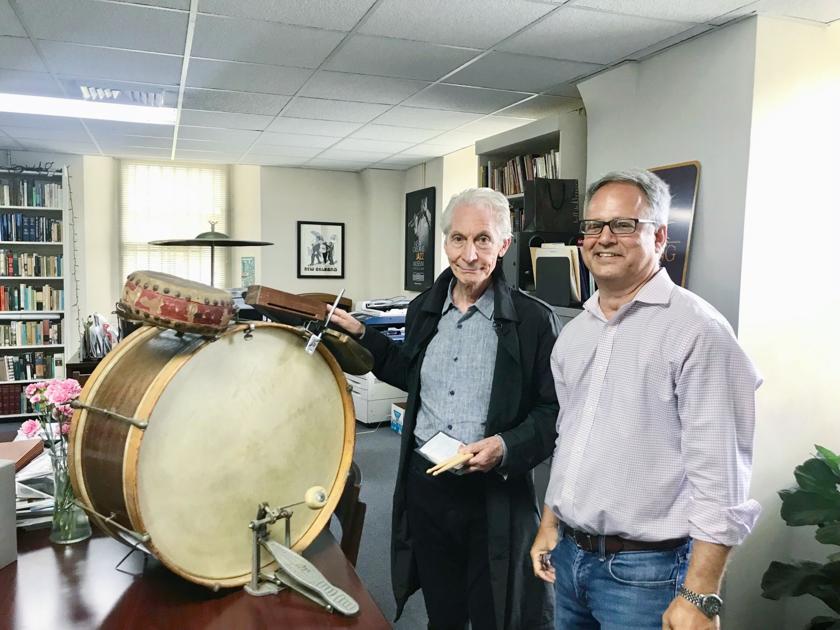 Rolling Stones drummer Charlie Watts visits New Orleans Jazz Museum