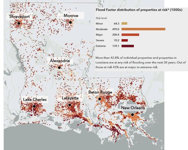 Louisiana properties at risk