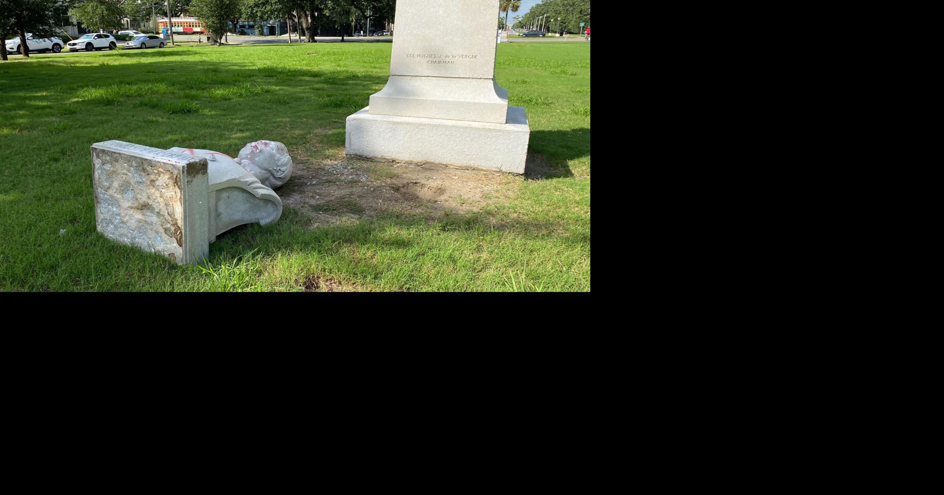Confederate statue on Canal Street in New Orleans knocked over; 2nd