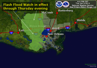 Dense fog advisory, flood watches, warnings issued for New Orleans area ...