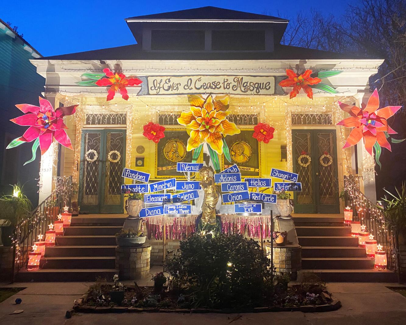 mardi gras float houses