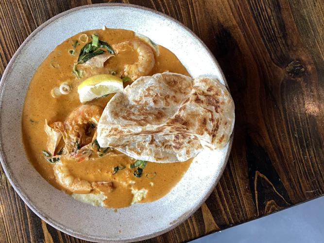 Try This Dish Barbecue shrimp and grits with a Thai twist at Banana