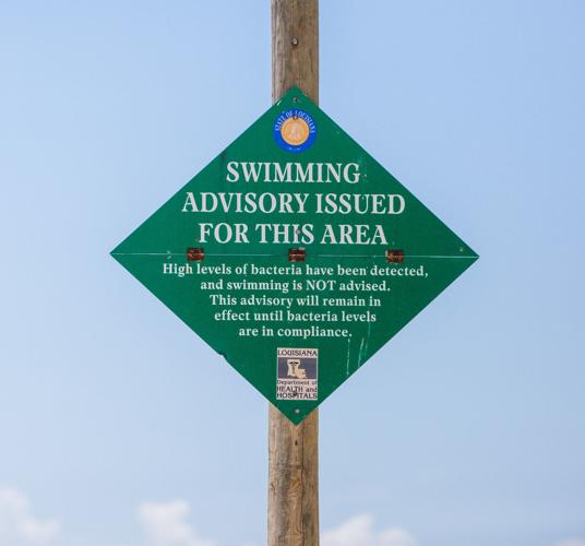Swimming advisory at Fontainebleau State Park beach