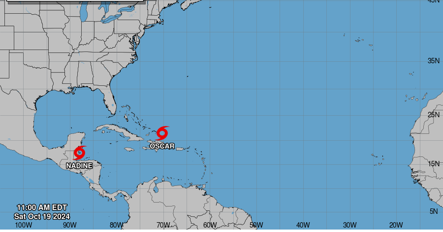 Tropical Storm Oscar forms, Nadine makes landfall in Belize | Hurricane ...
