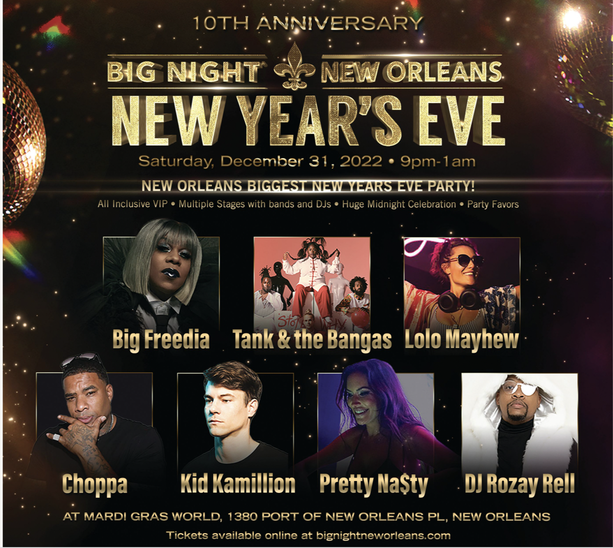 Big Night New Orleans NYE 2022 Goods