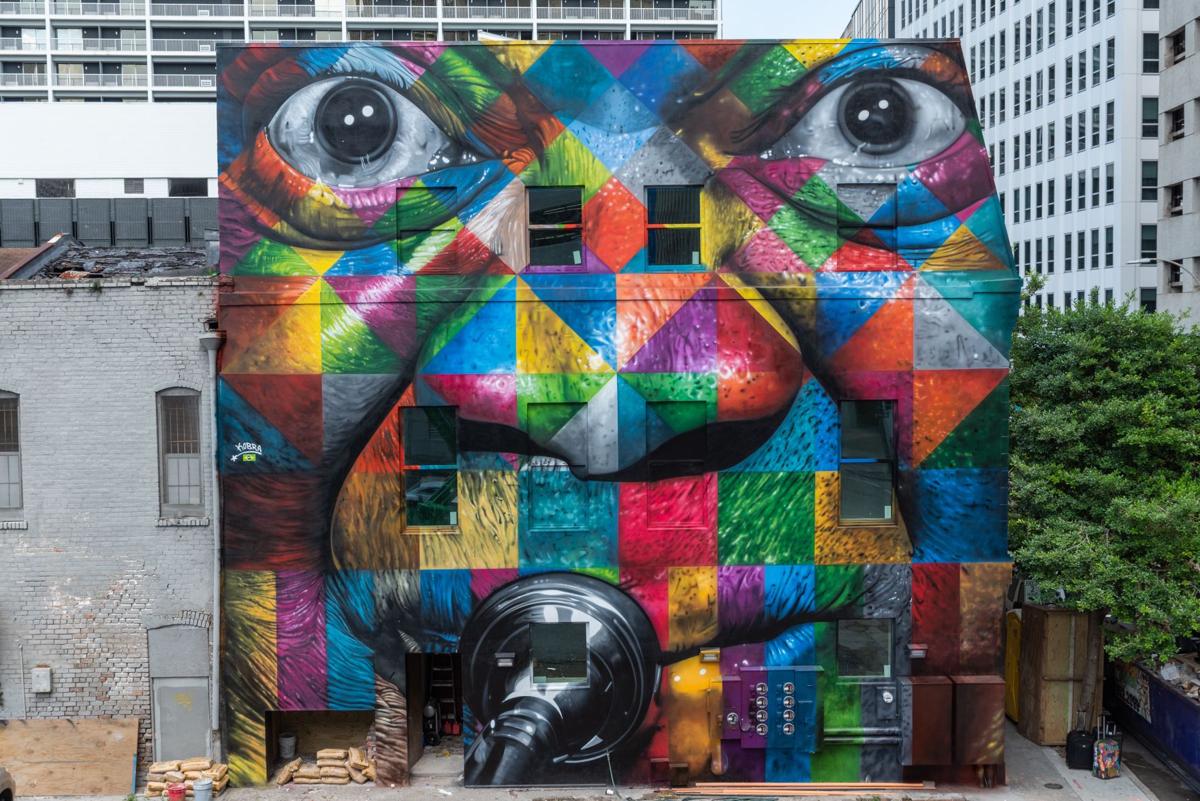 World Renowned Street Artist Kobra Paints Huge Satchmo Portrait In Street Artist Kobra Paints