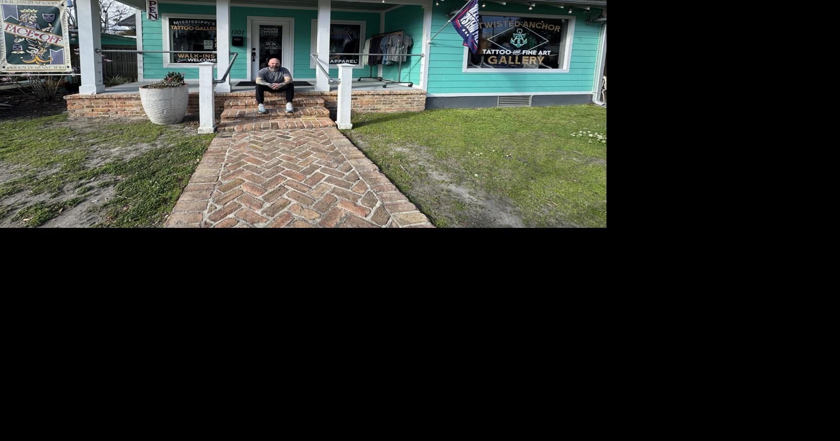 Meet the well-known tattoo artist planting a blue flag in a red Mississippi Coast town