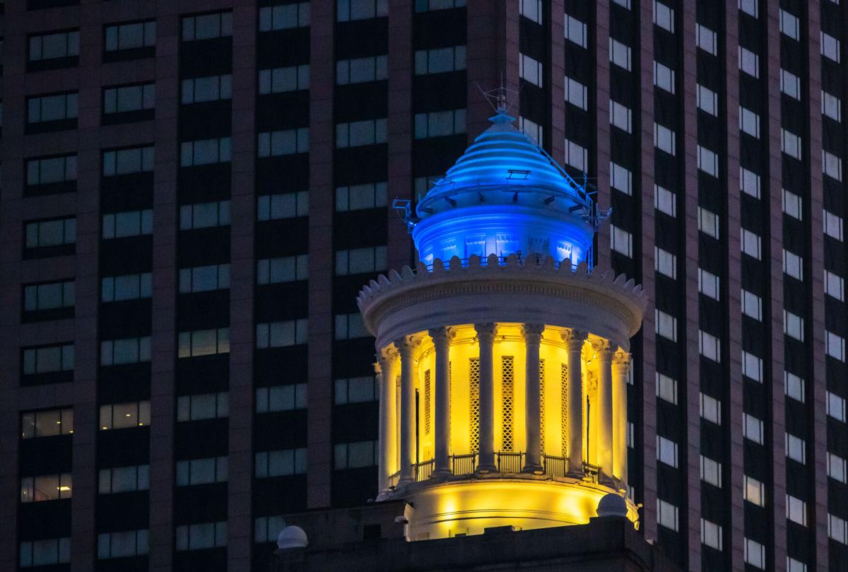 Photos The Hibernia Tower is lighted displaying love for the Ukrainian