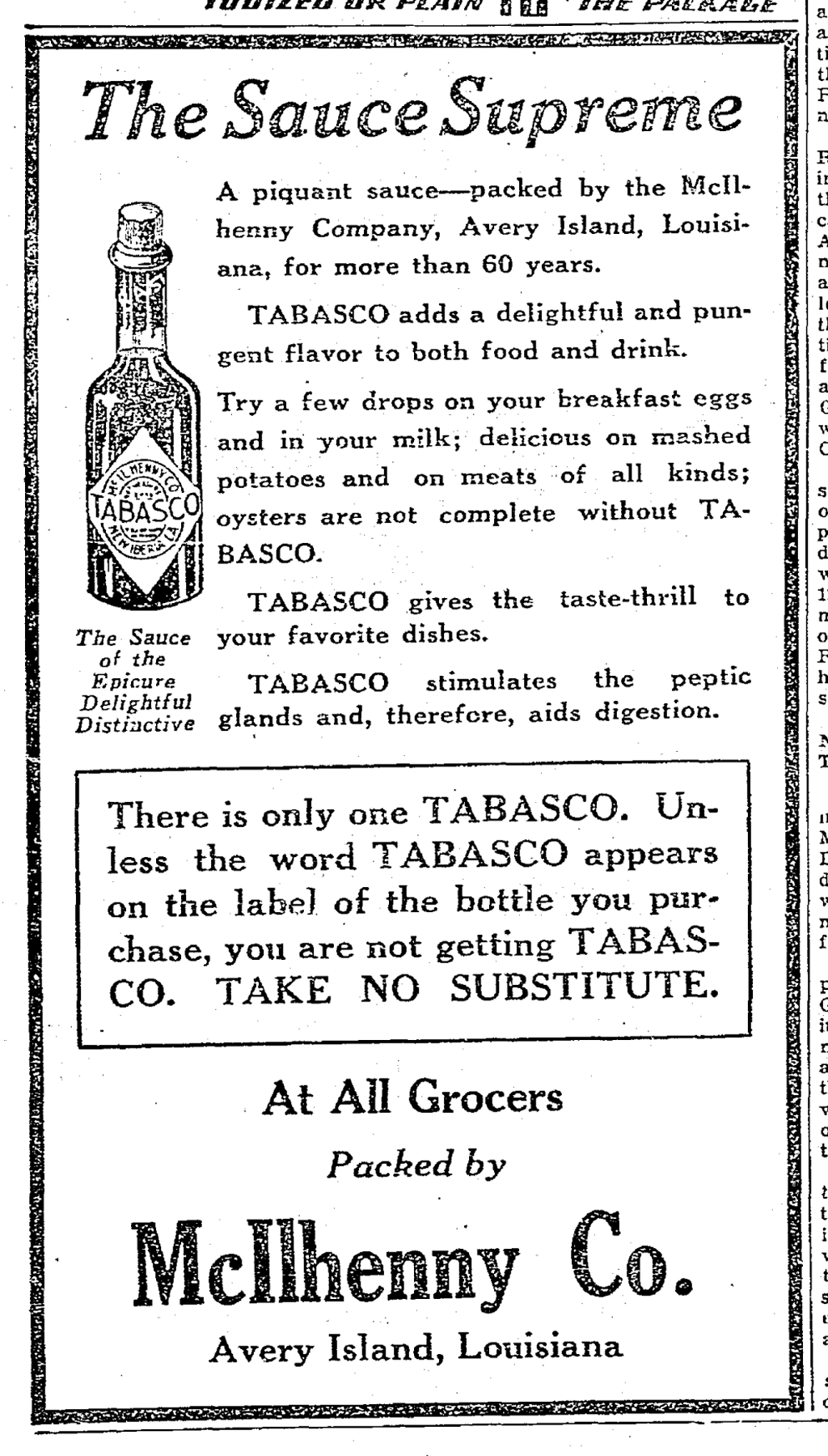 A Short History Of Tabasco Sauce Media Buffet Where Nola Eats Nola Com