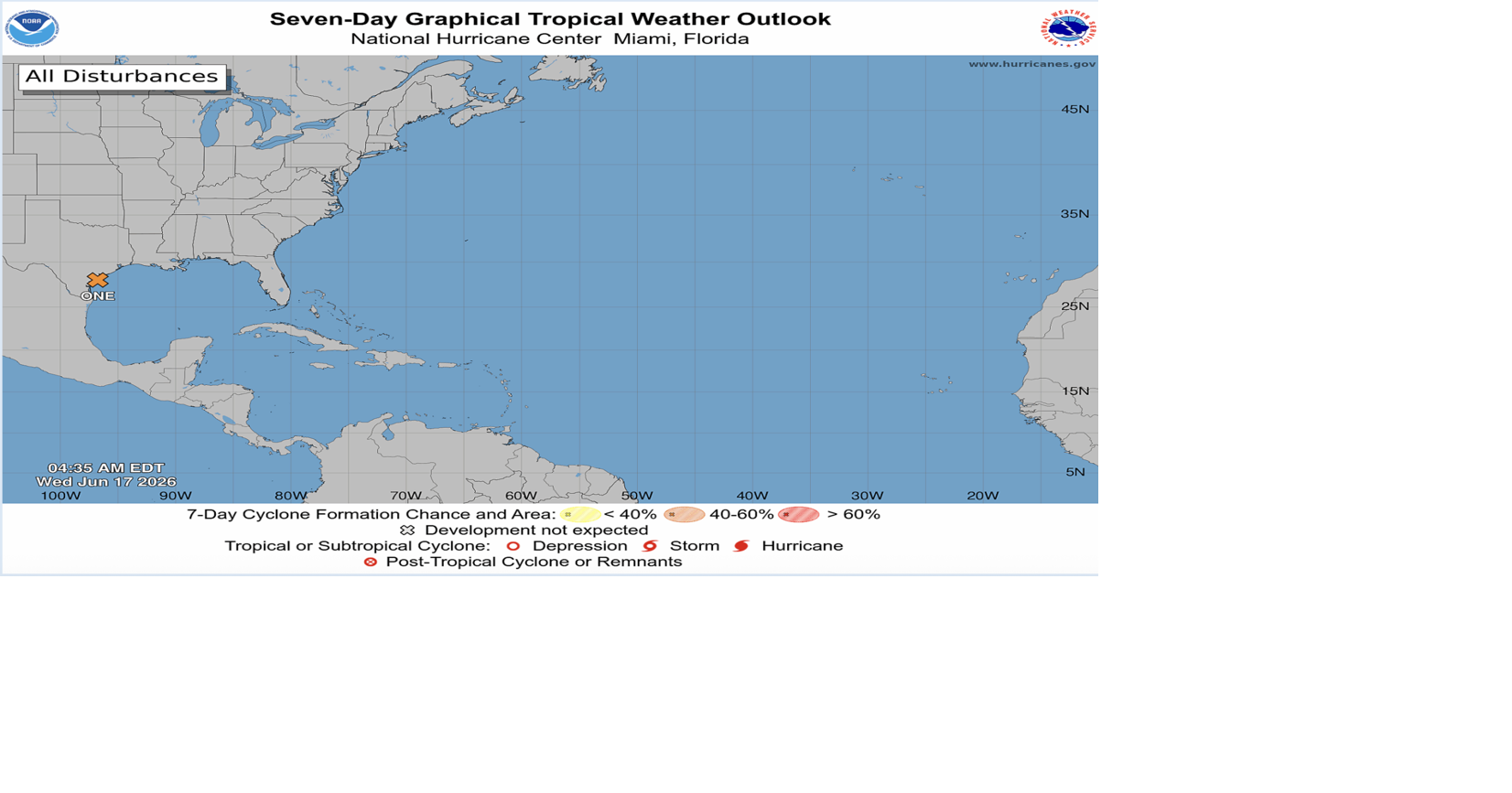 Gulf disturbance to dump heavy rain on Louisiana for days, regardless of strength. See forecast.
