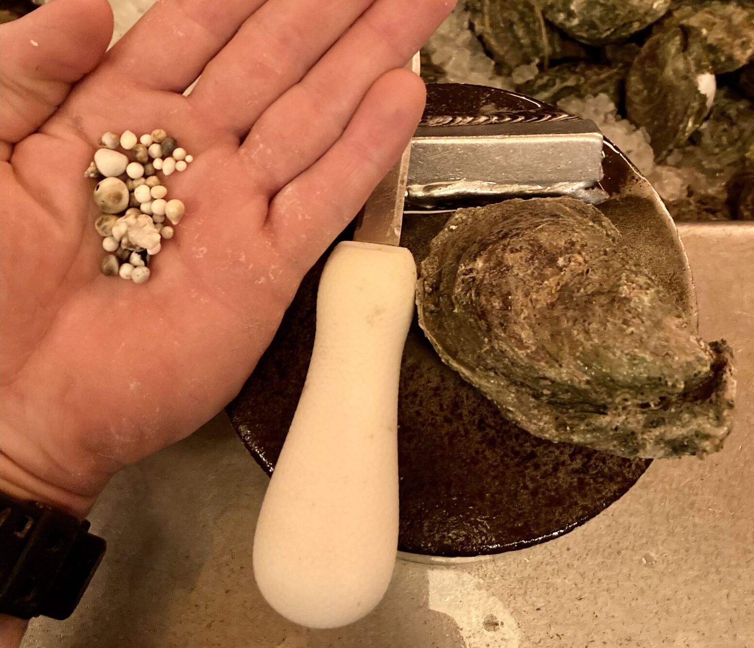 Pearl found in clearance oyster