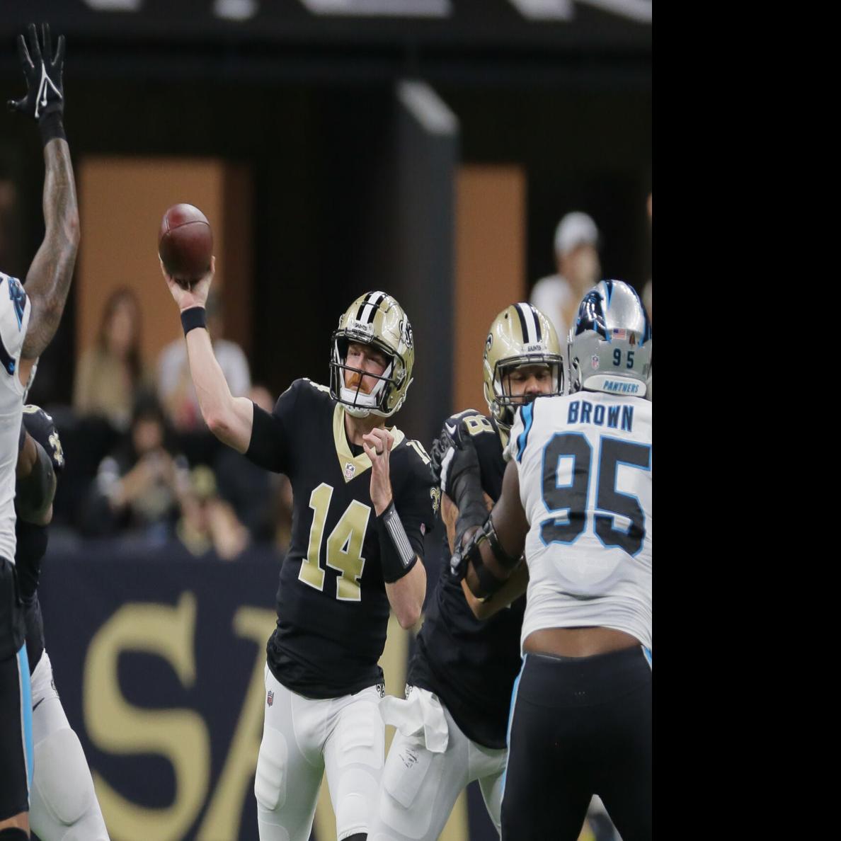 Carolina Panthers quarterback Sam Darnold warms up before an NFL football  game between the Carolina Panthers and the New Orleans Saints in New  Orleans, Sunday, Jan. 8, 2023. (AP Photo/Butch Dill Stock