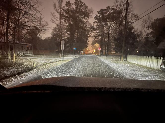 Snow begins to fall in New Orleans LA. See forecast Weather