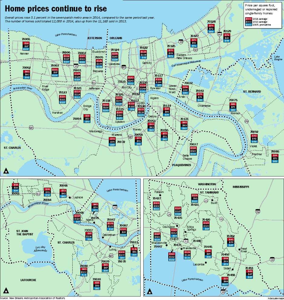 New Orleans Zip Code Map Maps For You