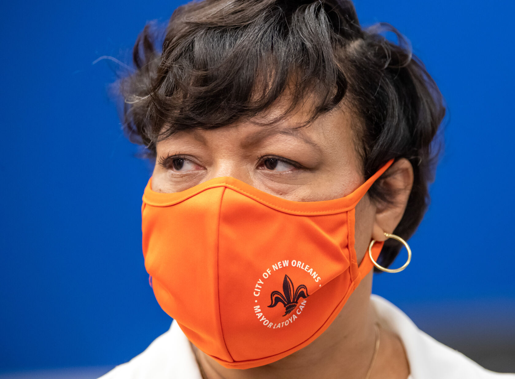 LaToya Cantrell Mask wearing is mandatory in New Orleans. The