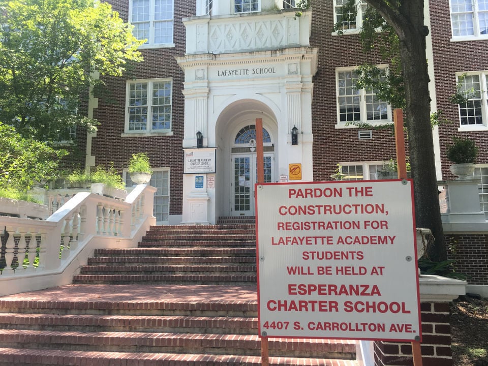 Asbestos removal area poorly secured while Lafayette Academy students