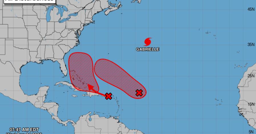 'Twin' storms possible as Atlantic disturbances get better organized, hurricane forecasters say