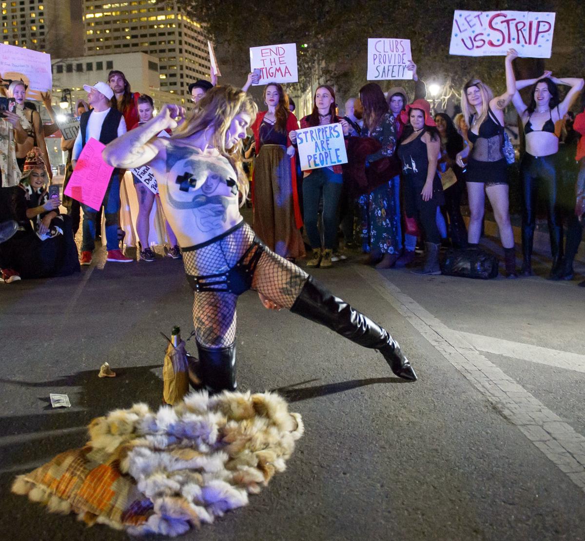 Hundreds Of Strippers Supporters Hold Protest After Crackdown On 