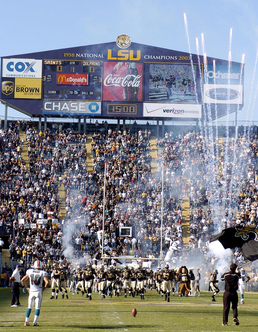 New Orleans Saints in talks to move home games to LSU's Tiger Stadium