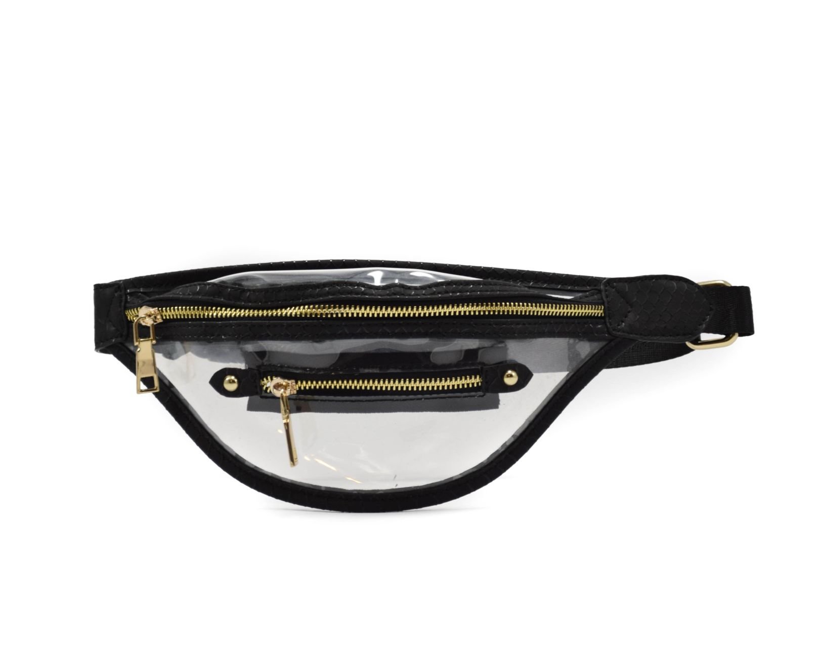 kate landry clear top zip stadium crossbody bag