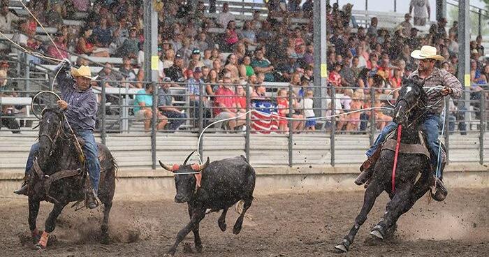 Rain can’t stop rodeo action at Madison County Fair