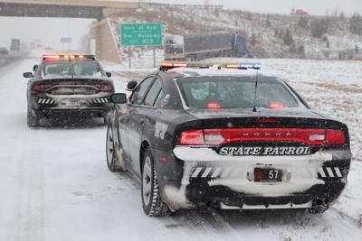 Nebraska State Patrol Cruiser in Snow