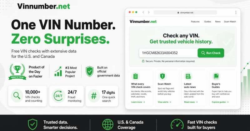 Vinnumber.net Earns Product of the Day on Fazier and Ranks Among the Platform’s Top Launches