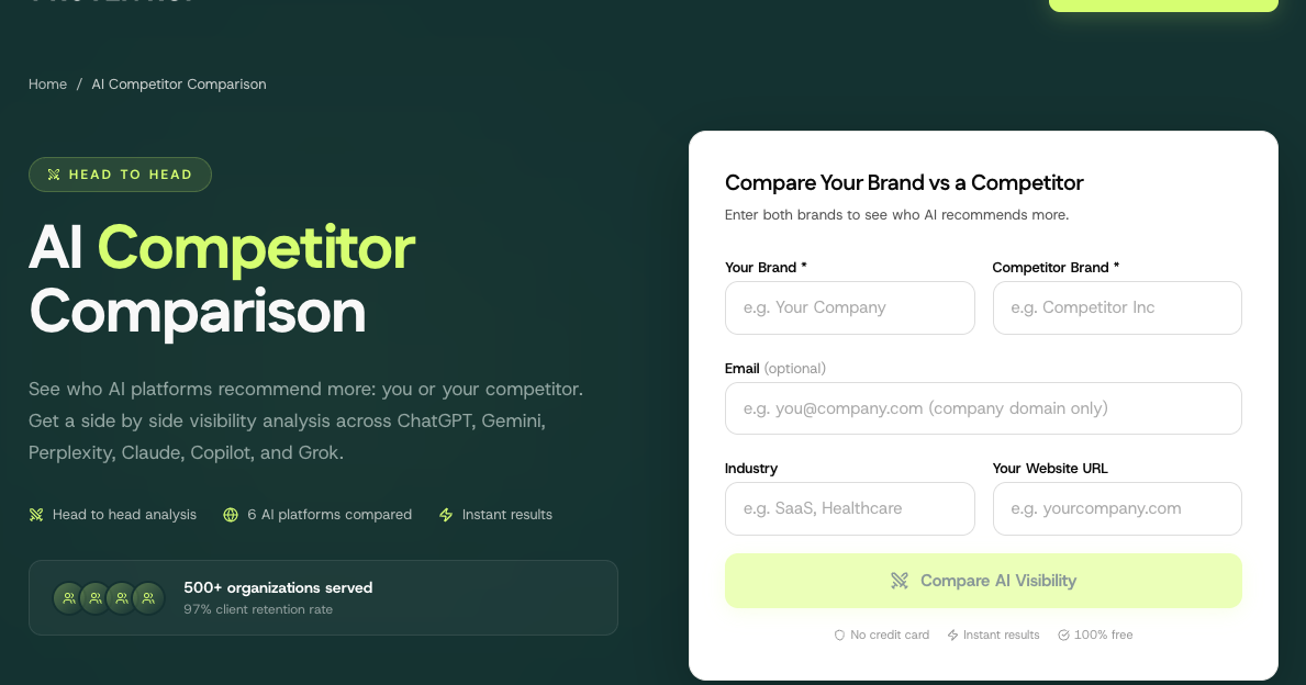 Proven ROI Launches AI Competitor Comparison Tool for AI Visibility Analysis