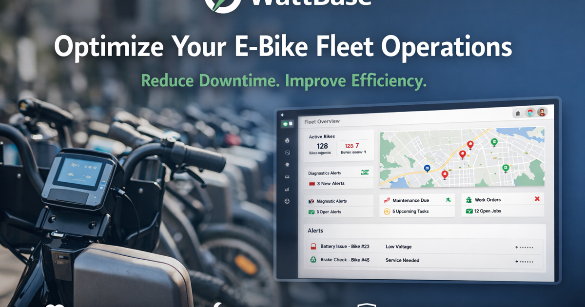 WattBase Launches Platform to Help E-Bike Fleets Reduce Downtime and Improve Operations
