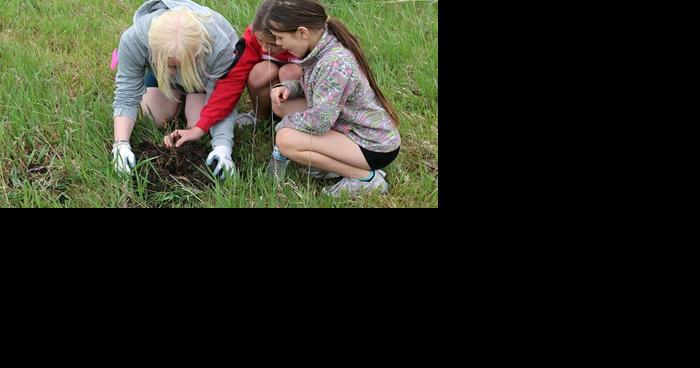 Fourth graders plant 100 trees at Arbor Day event - Vimarsana News