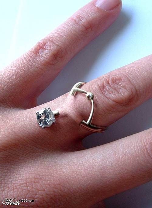 S Are Swing Wedding Rings For Pierced Fingers In Bizarre Finger Piercings