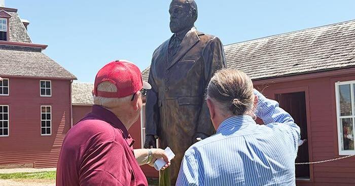 Neligh honors city’s founder with statue at its historic mill