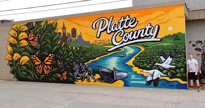 Local artist completes ‘Spirit of Platte County’ mural in Columbus