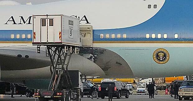 Trump says Secret Service and military wanted him off Air Force One due to threat