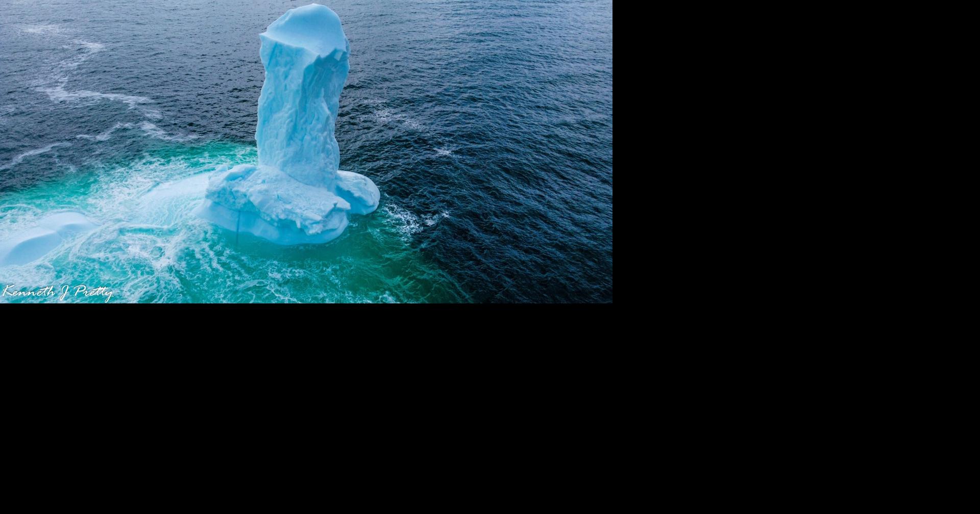 A Wiener-Shaped Iceberg Was Spotted in Conception Bay