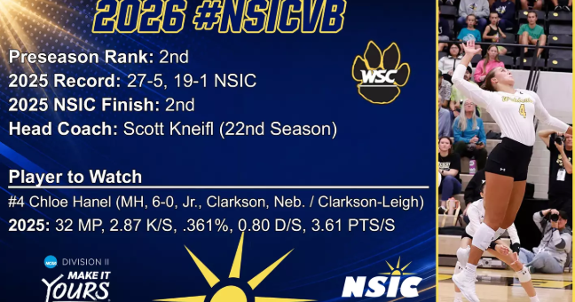 Wildcat volleyball picked second in NSIC Preseason Coaches' Poll