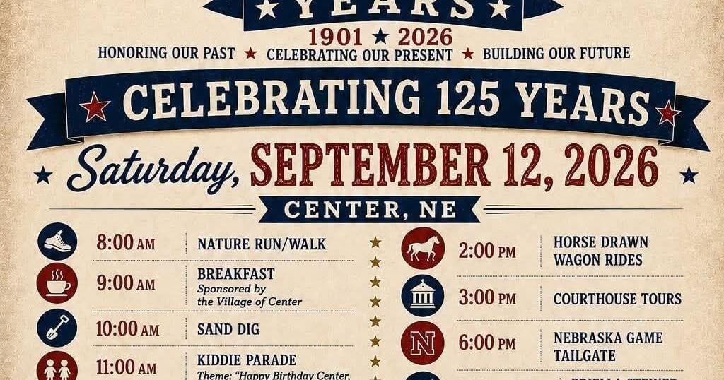 Center to celebrate its 125th birthday Saturday Paul Hughes Sep 11, 2026 15 mins ago