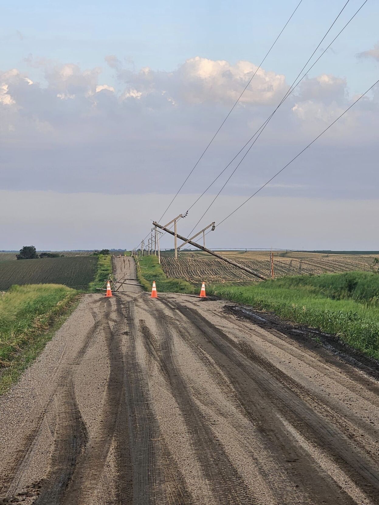 Tornado southeast of Tilden destroys barn, equipment, power poles