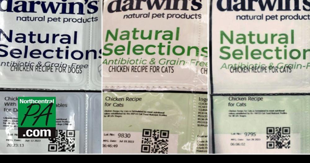 FDA recalls select lots of Darwin's pet food due to salmonella News