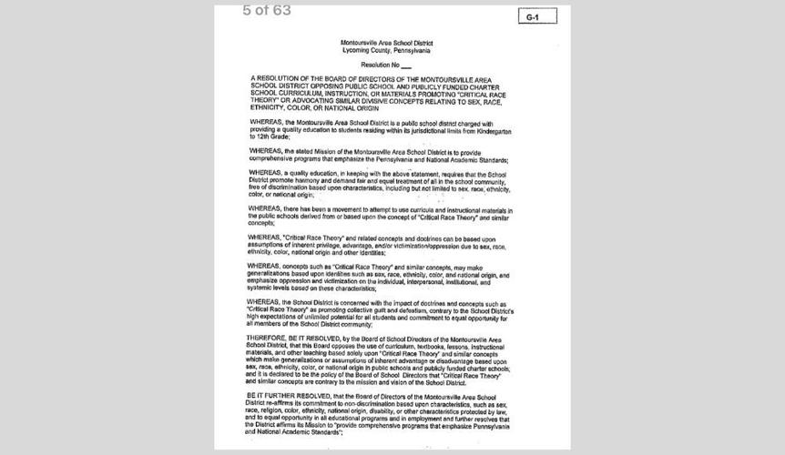 Montoursville School District says ‘no’ to banning Critical Race Theory