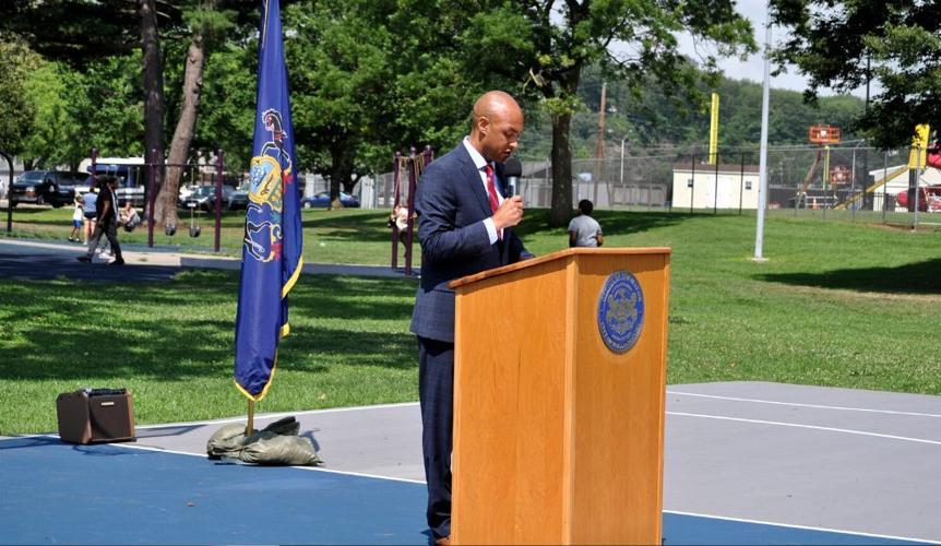 Gallery: Memorial Park basketball court dedication northcentralpa com