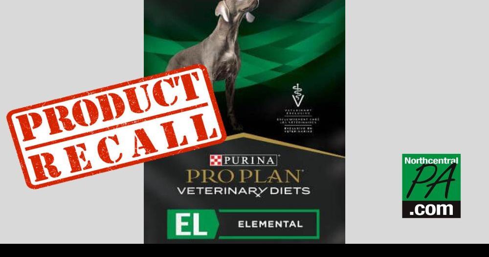 Purina recalls batches of prescription dog food due to potentially