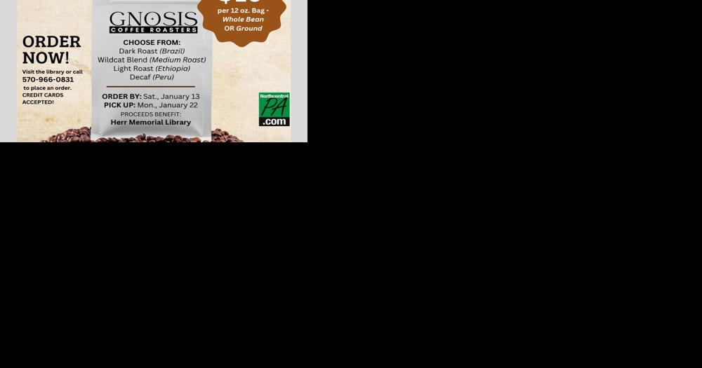 Restock on coffee and support Herr Memorial Library during the Gnosis Coffee fundraiser - Vimarsana News
