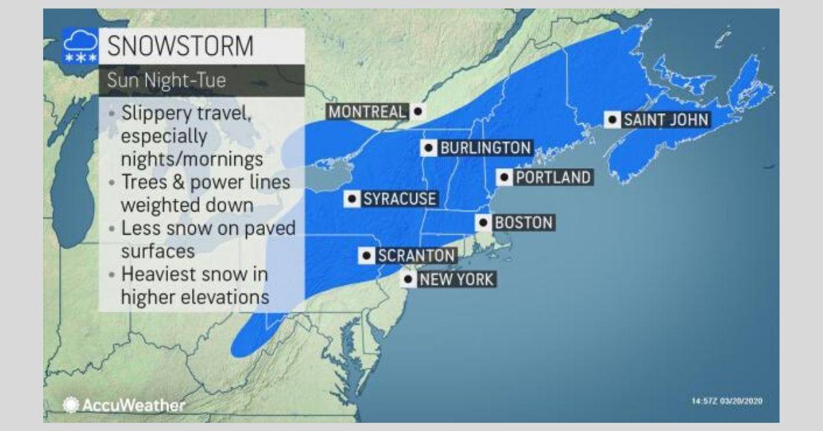 AccuWeather spring snowstorm heading for northeast News